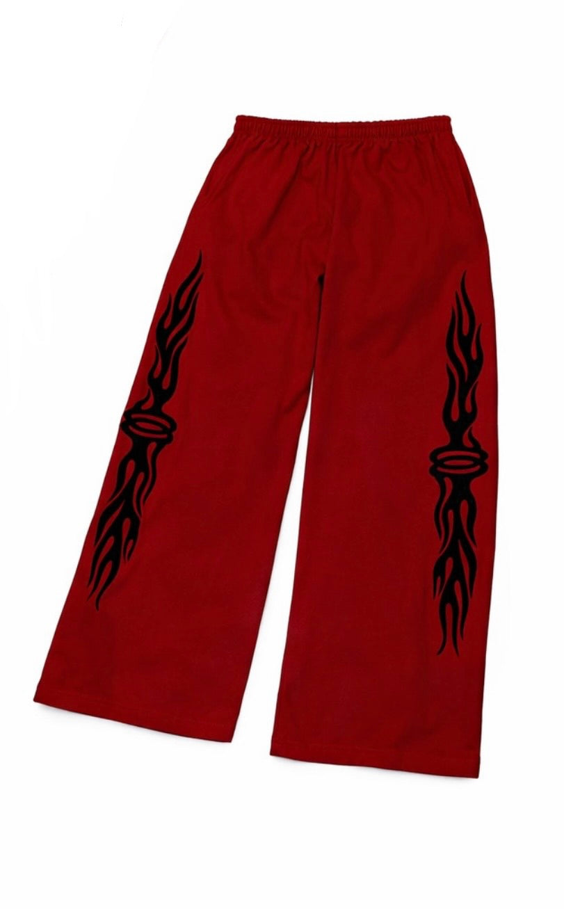 Red Flaming Unity Sweatpants